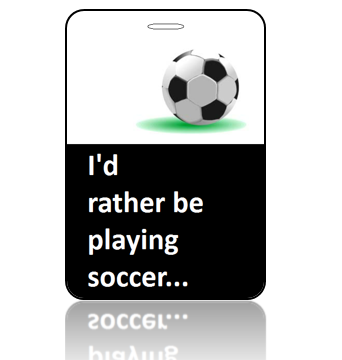 BagTag22 - Play Soccer Bag Tag - Main Image
