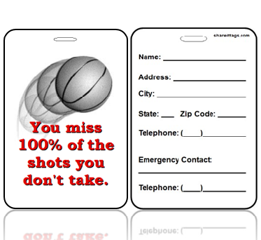BagTag23-CI - Basketball Shots You Miss 100% - Contact Info