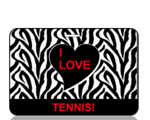 I Love Tennis Bag Tag - Main Image