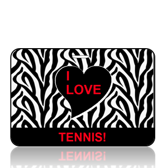 BagTag24 - I Love Tennis Bag Tag - Main Image