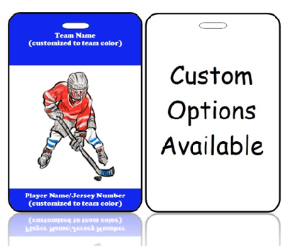 BagTag25-CO - Hockey Player - Custom Options