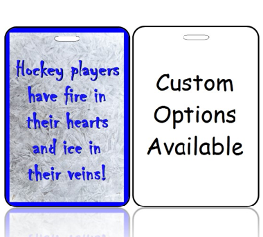 BagTag27-CO - Ice Hockey Quote - Custom Options