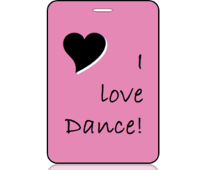 I Love to Dance Bag Tag - Main Image