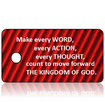Inspiration27 - Make every word....The Kingdom of God - Red Black Horizontal Stripes