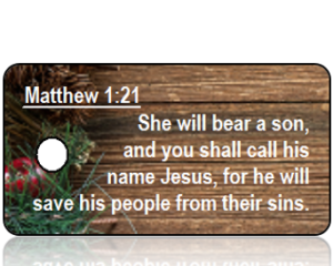 Matthew 1 vs 21 Christmas Holiday Tag