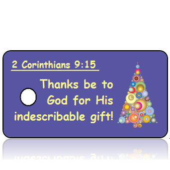 ScriptureTagC21 - 2 Corinthians 9 vs 15 - Modern Christmas Tree