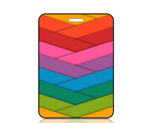 Create Design Multi Color Basket Weave Ribbons Bag Tag