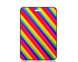 Create Design Horizontal Rainbow Stripes Bag Tag