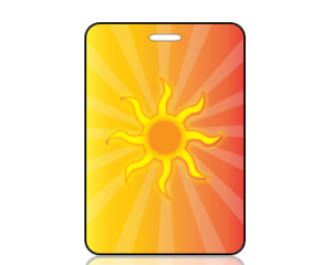 Create Design Orange Yellow Red Sun Bag Tag