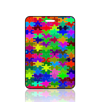 BuildITB118 - BuildIT - Multi Color Puzzle Pieces Bright