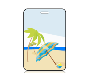 Create Design Beach Scene Graphic Bag Tag