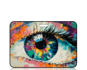 Create Design Modern Art Eye Bag Tag