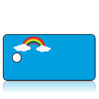 BuildITA146 - Rainbow with Clouds Blue Background