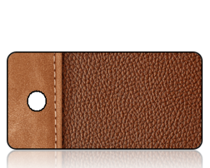 Create Design Brown Leather Binder Key Tag