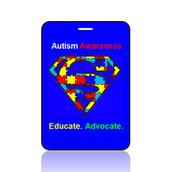 NEW BagTagA07- Autism Awareness - Puzzle Piece Shield