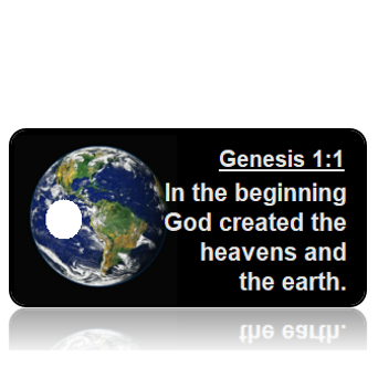 NEW ScriptureTagA66 - ASV - Genesis 1 vs 1 - Black Background with Earth