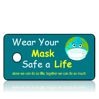 Aware19 - Wear Your Mask Save a Life - Earth Face Wearing Mask