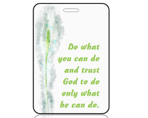 Do What You Can Do - Watercolor Peace Lily Bag Tag
