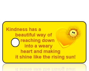 Kindness has a beautiful way - Yellow Heart Sunflower Key Tag