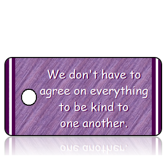 Motivation10 - We don't have to agree on everything.... - Purple Texture Fabric