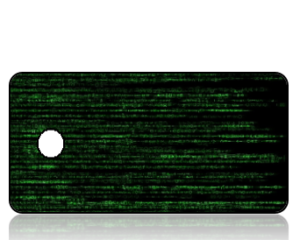 Create Design Green Matrix Computer Code Key Tag