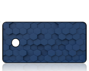 Create Design Navy Blue GeoGrid Key Tag