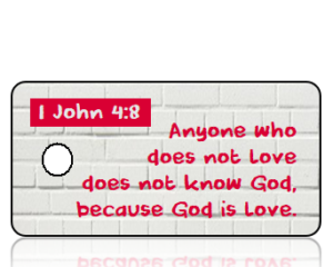 1 John 4 vs 8 ESV White Brick Scripture Tag