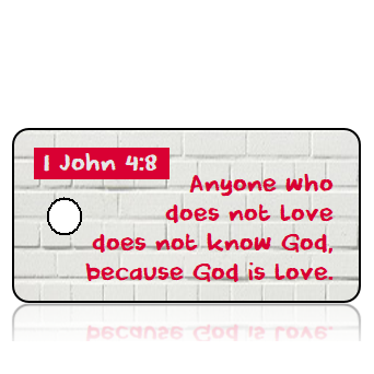 ScriptureTagD172 - ESV - 1 John 4 vs 8 - White Brick