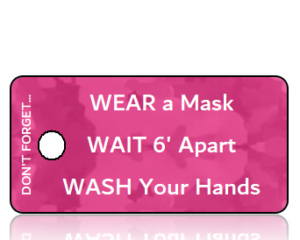 3 Ws - Wear Wait Wash Pink Camo Awareness Key Tag