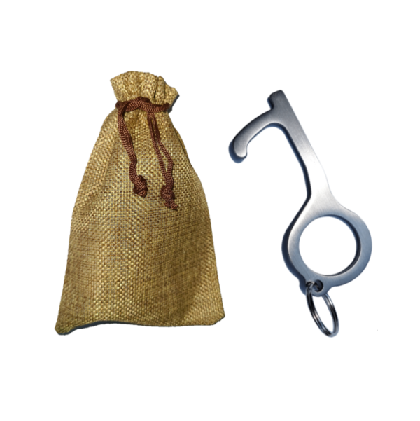 Germ Key outside Burlap Bag with No Key Tag